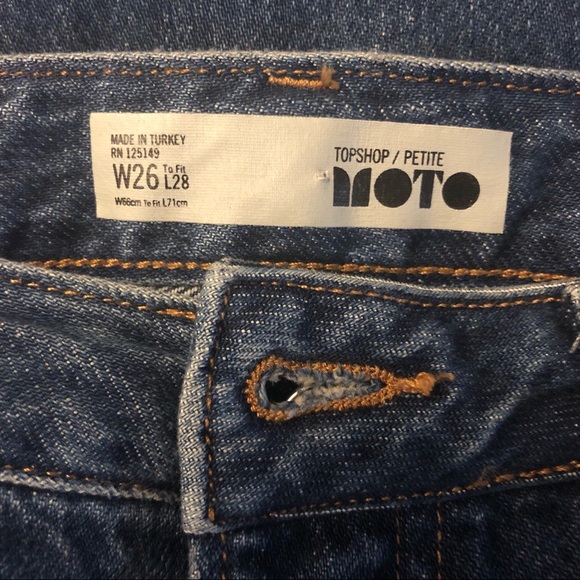 SOLD Topshop Petite Moto High Rise Jeans - Picture 3 of 6